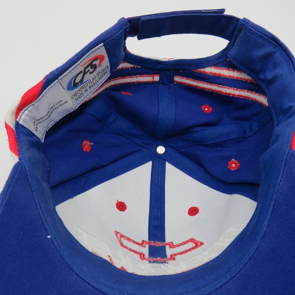 Chevrolet Racing Hat CFS Nascar Strapback Blue Red White Stars Adjustable New - Picture 8 of 9